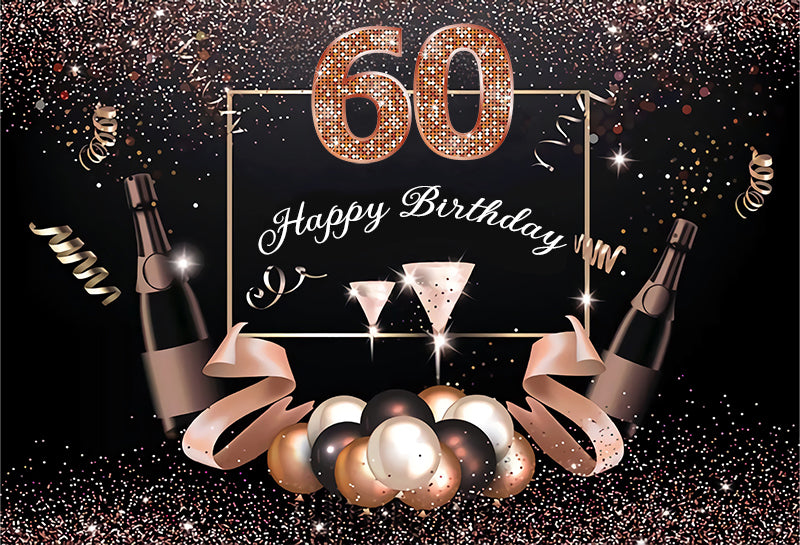 16TH 18TH 21ST 30TH 40TH 50TH 60TH 70TH ANY AGE ROSE GOLD BIRTHDAY PARTY SUPPLIES BANNER BACKDROP DECORATION