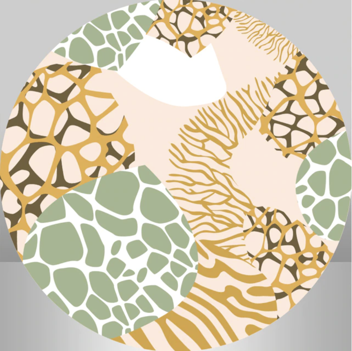 ANIMALS ABSTRACT ART PRINT PARTY ROUND BIRTHDAY PERSONALISED BANNER BACKDROP