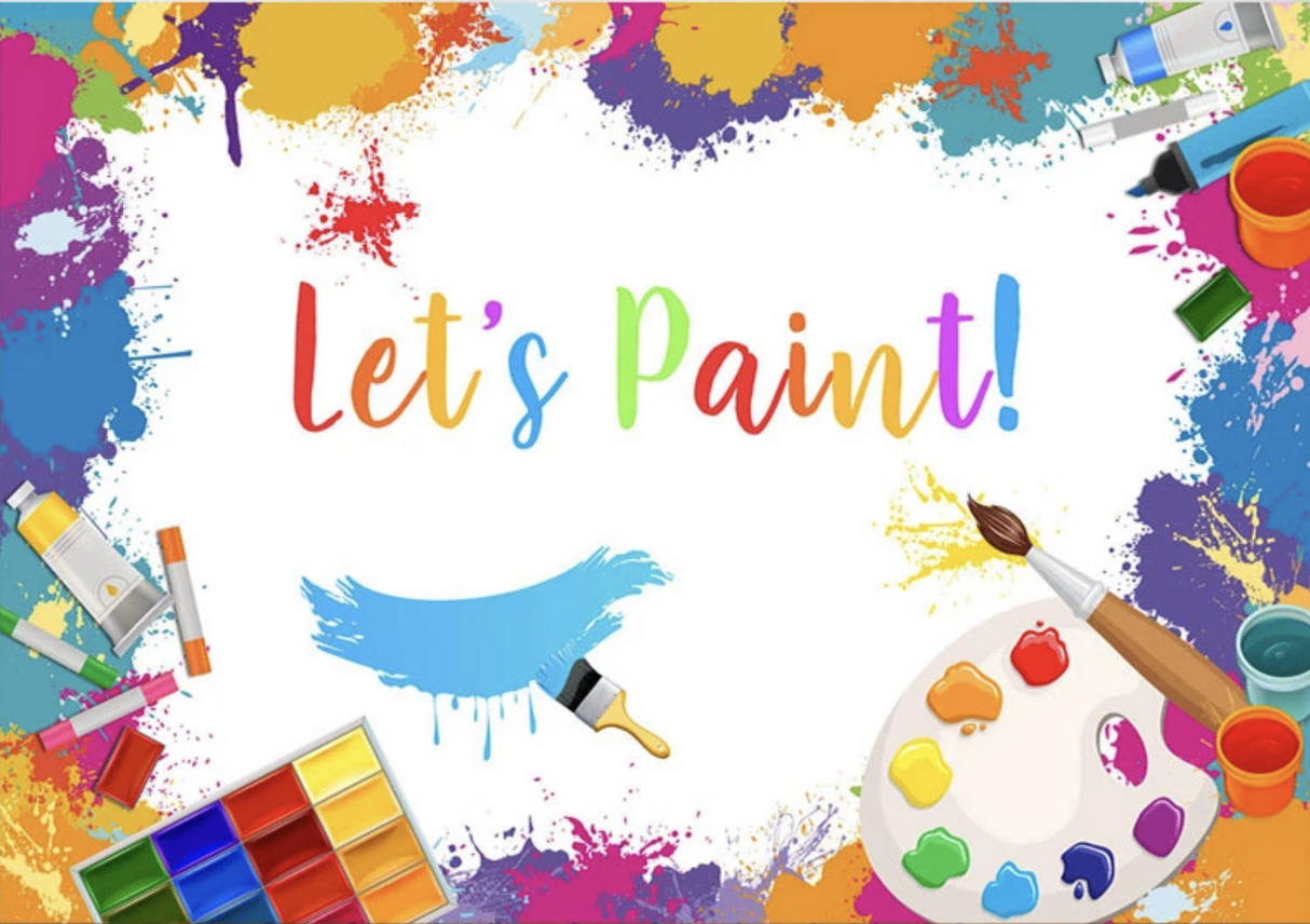 ART PAINT ABSTRACT PAINTING WATERCOLOURS BIRTHDAY PARTY BANNER BACKDROP