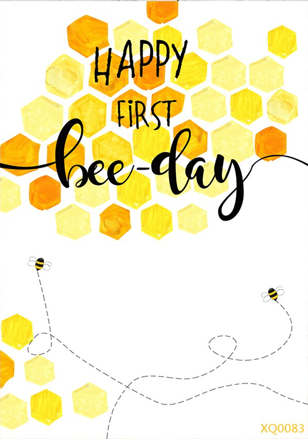 BEE HONEY HONEYCOMB HONEY BIRTHDAY PARTY BANNER BACKDROP DECORATION