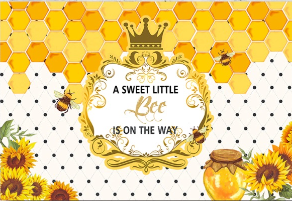 BEE HONEY SWEET PERSONALISED BABY SHOWER PARTY BANNER BACKDROP DECORATION