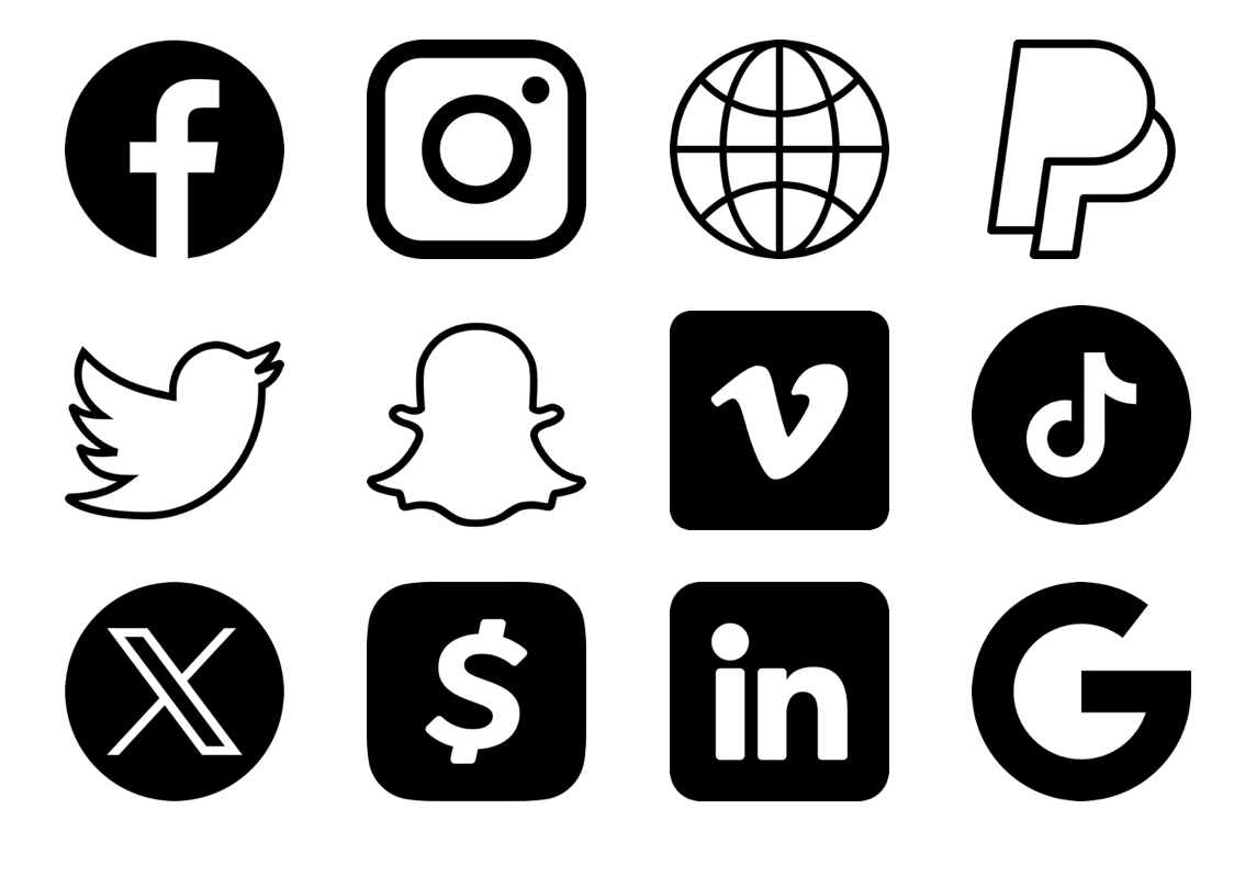 BUSINESS QR CODE SCANNING SIGN SOCIAL MEDIA BOARD PLAQUE RECTANGLE WHITE GOLD SILVER