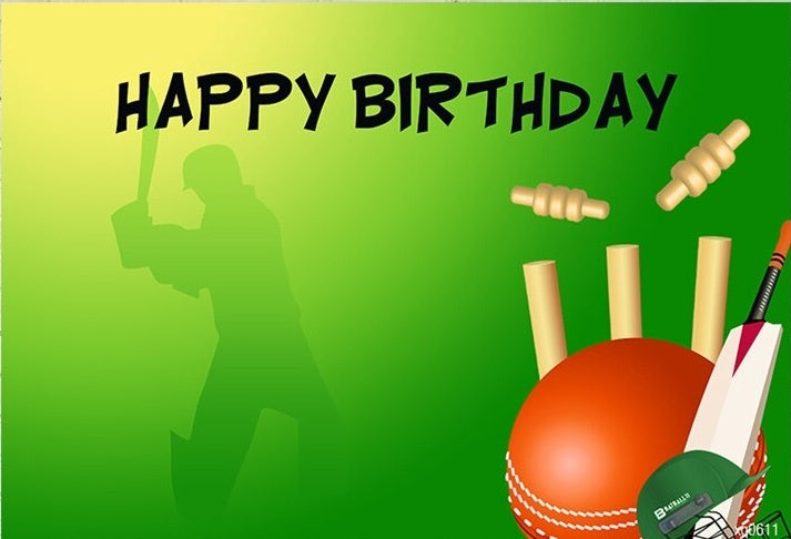 SPORT CRICKET BAT BALL STUMPS BIRTHDAY PARTY SUPPLIES BANNER BACKDROP DECORATION
