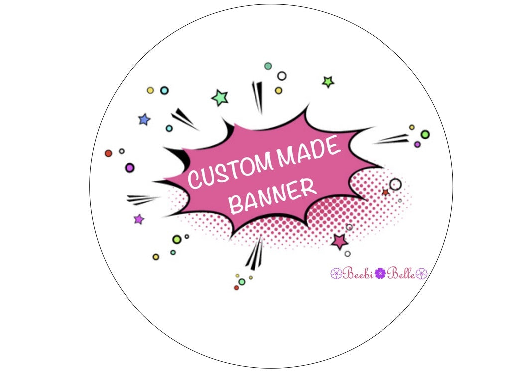 CUSTOM DESIGNED DESIGN PERSONALISED ROUND BANNER BACKDROP BIRTHDAY OCCASION