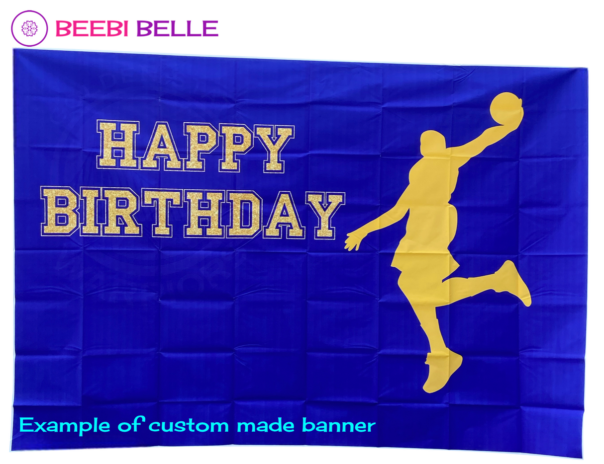 CUSTOM PERSONALISED BANNER & BACKDROP | FREE DESIGN | BIRTHDAYS, EVENTS & PARTIES