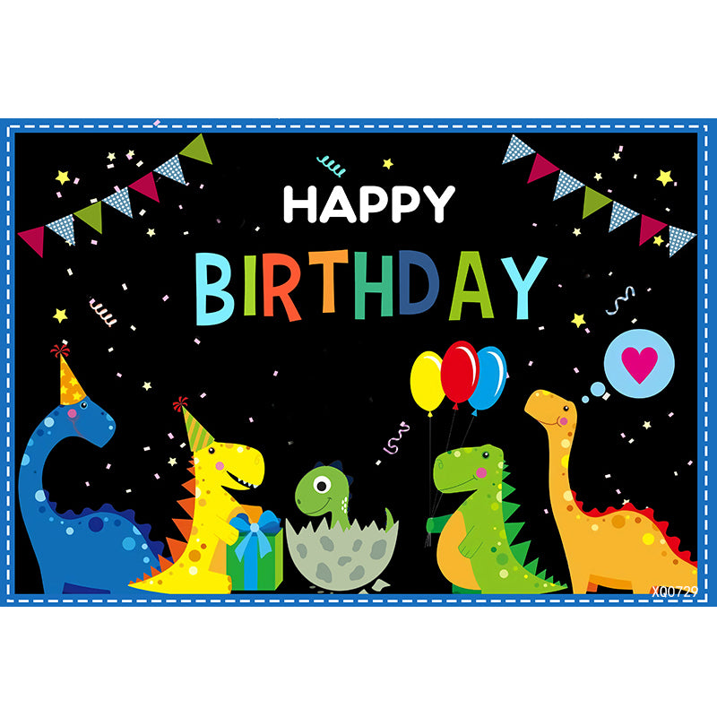 DINOSAUR BABY CARTOON PERSONALISED BIRTHDAY PARTY BANNER BACKDROP DECORATION