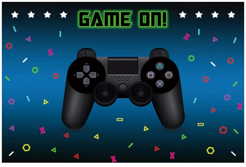GAMING GAME CONTROLLER CONSOLE BIRTHDAY PARTY BANNER BACKDROP DECORATION
