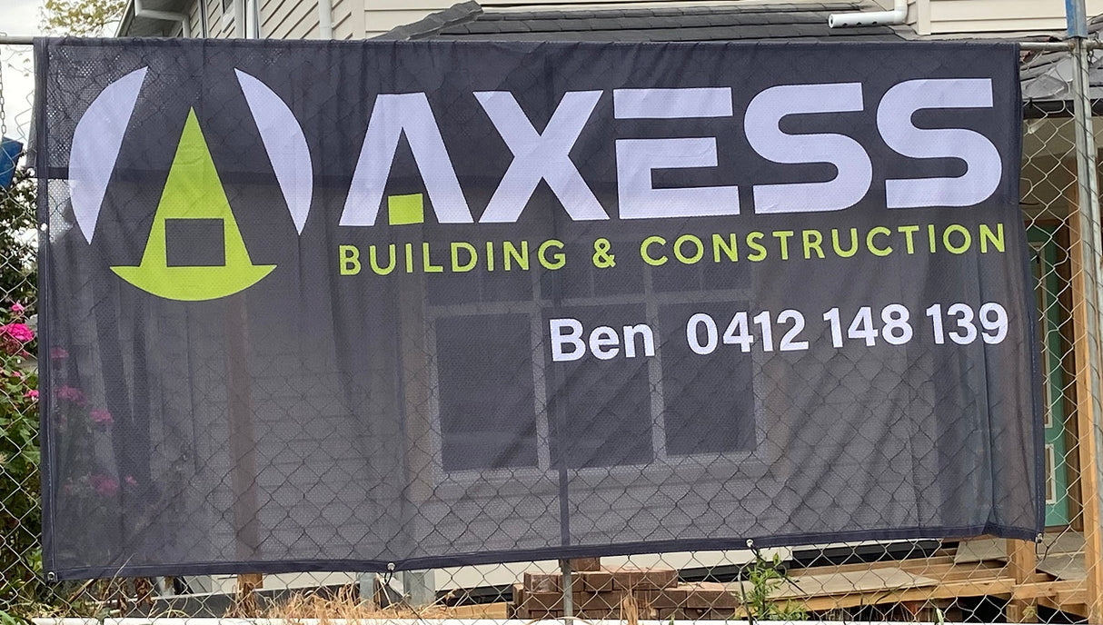 OUTDOOR BANNER MESH POLYESTER WEATHERPROOF CUSTOM BUSINESS MARKET STALL ADS SIGN