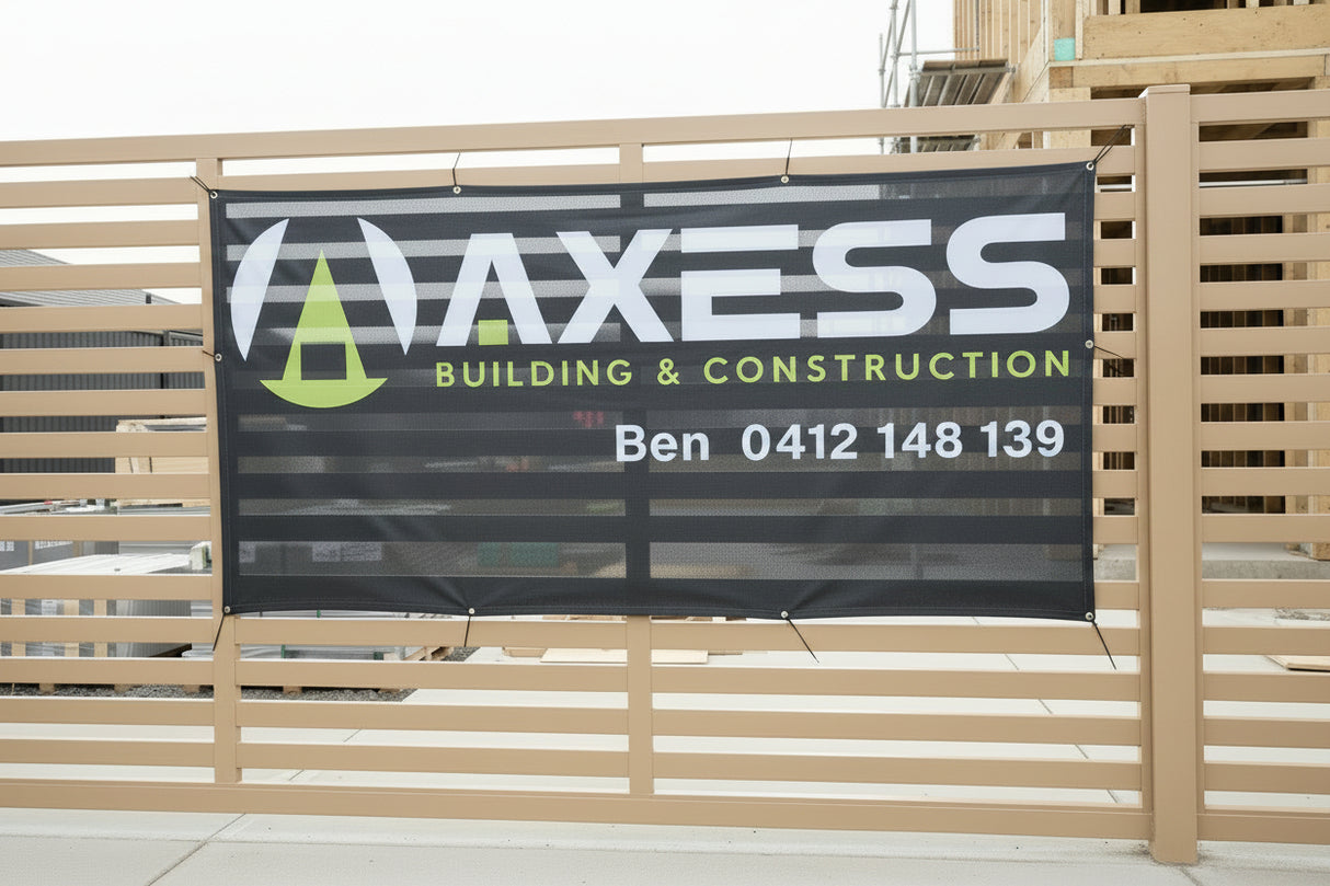 Custom Printed Mesh Banner | Outdoor Weatherproof | Business & Events