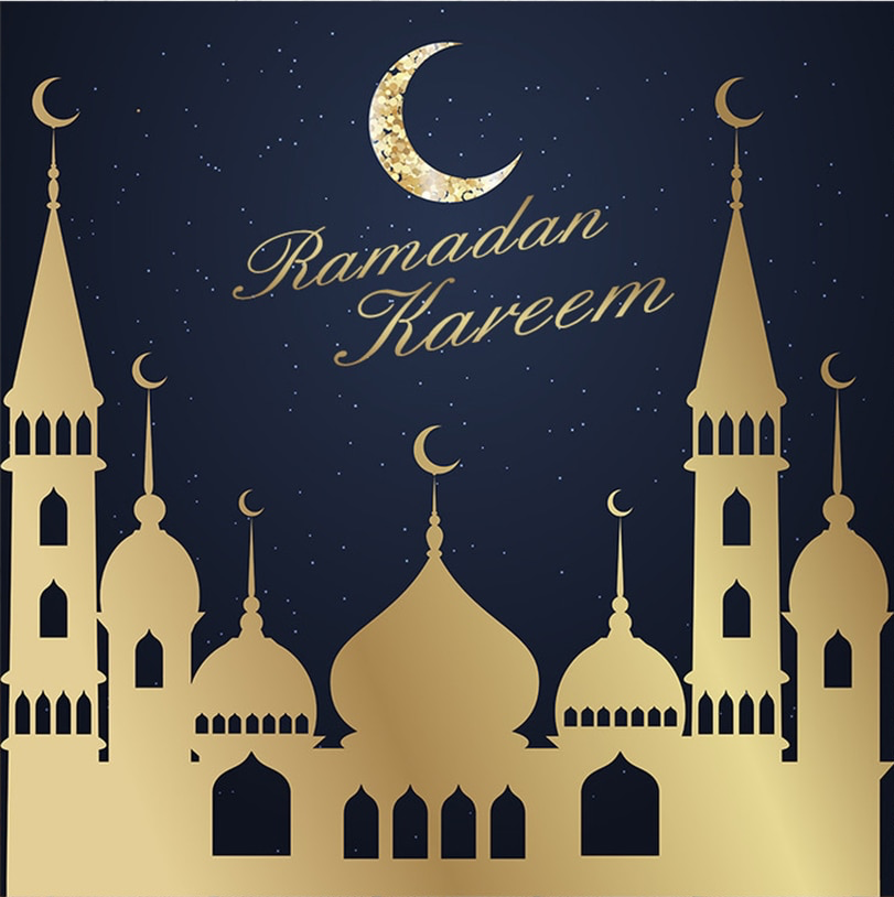 EID MUBARAK RAMADAN KAREEM PARTY CELEBRATION BANNER BACKDROP DECORATION