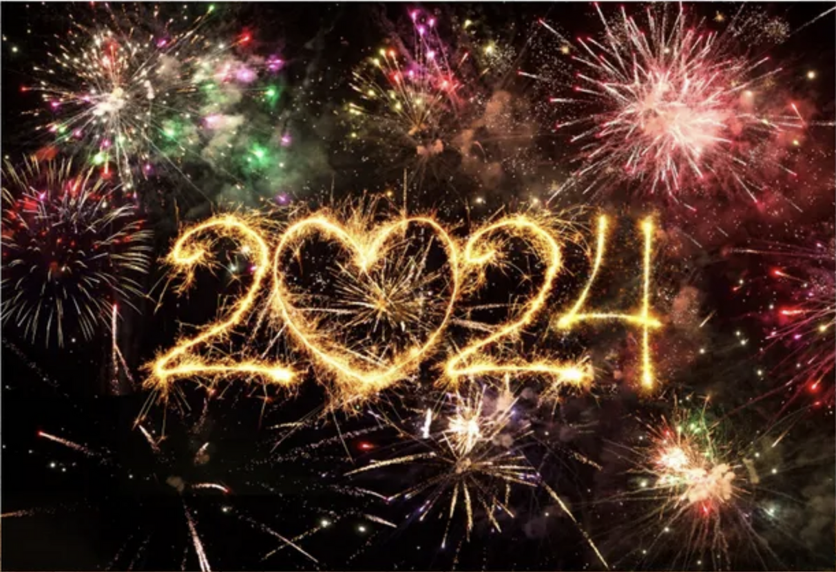 HAPPY NEW YEAR CELEBRATE FIREWORKS PERSONALISED PARTY BANNER BACKDROP DECORATION