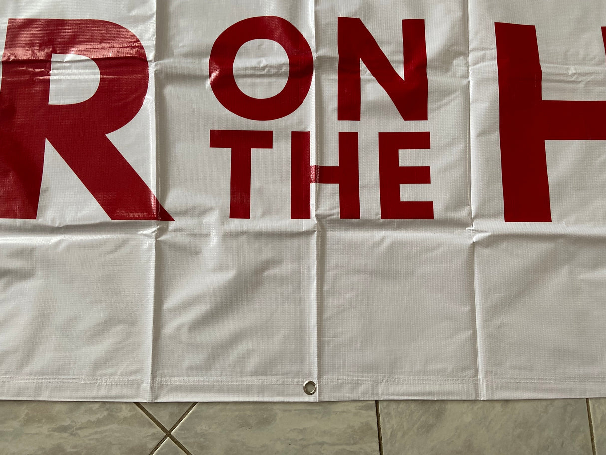 BUSINESS OUTDOOR TOUGH VINYL PVC WEATHERPROOF BANNER SIGN CUSTOM PERSONALISED ADS