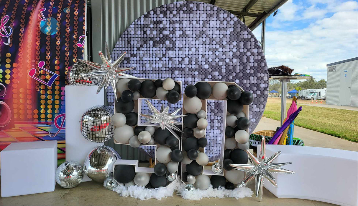 CUSTOM DESIGNED DESIGN PERSONALISED ROUND BANNER BACKDROP BIRTHDAY OCCASION