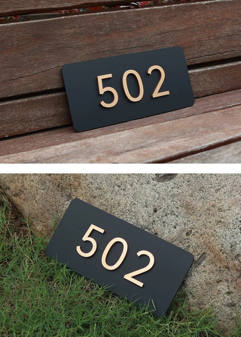 CUSTOM HOUSE SIGN DOOR ADDRESS SIGN 3D ACRYLIC MODERN HOUSE NUMBER PLAQUE STREET SIGN