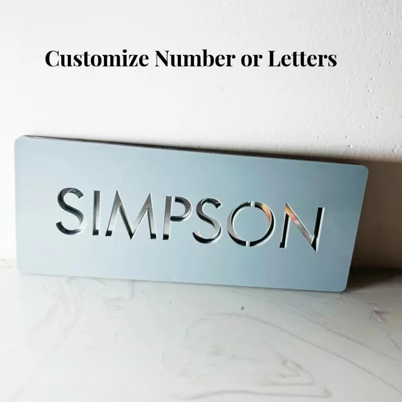 CUSTOM HOUSE SIGN NUMBER STREET SIGN ACRYLIC ADDRESS DOOR APARTMENT LETTERBOX WALL PLAQUE