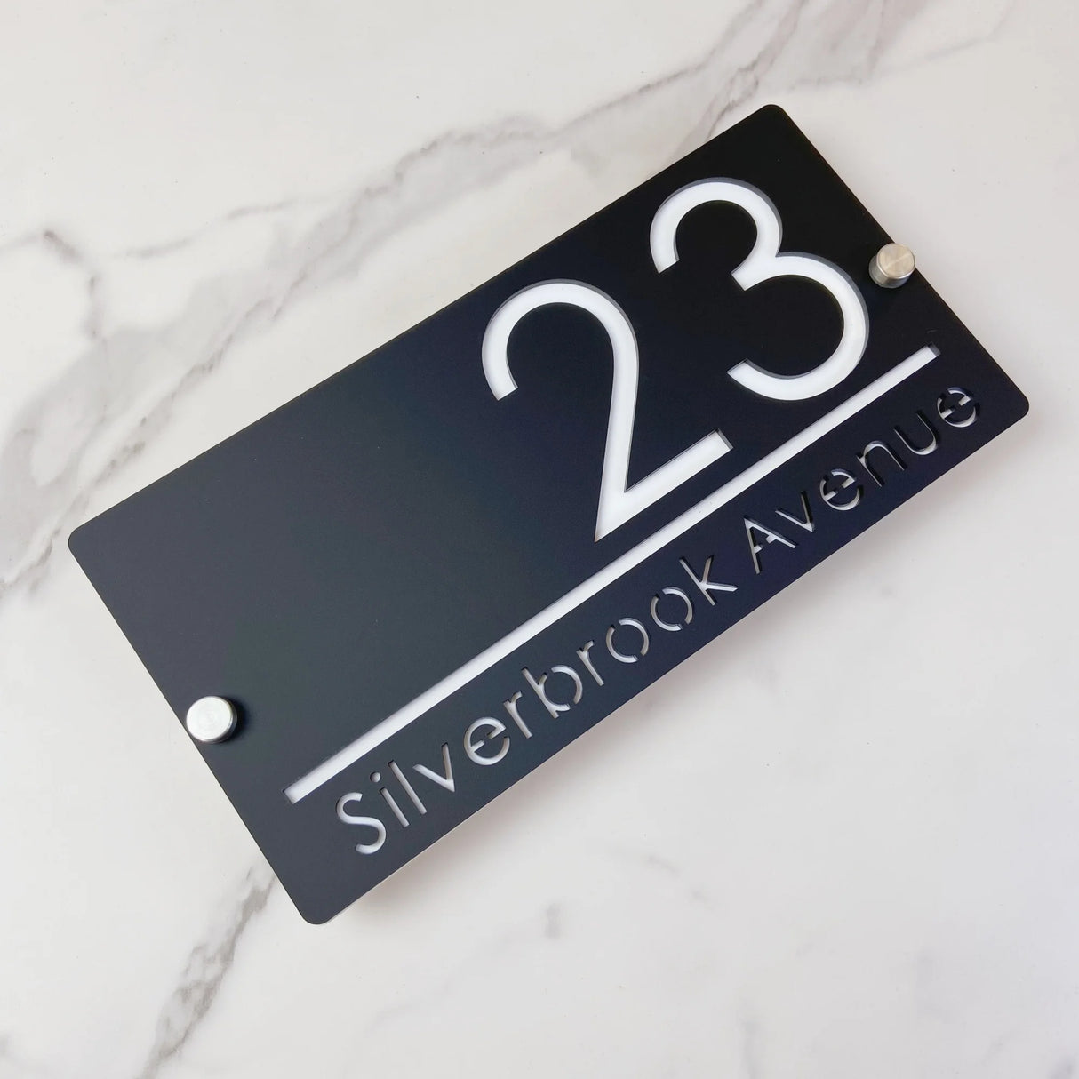 CUSTOM ACRYLIC MODERN HOUSE SIGN NUMBER STREET SIGN ADDRESS DOOR WALL PLAQUE