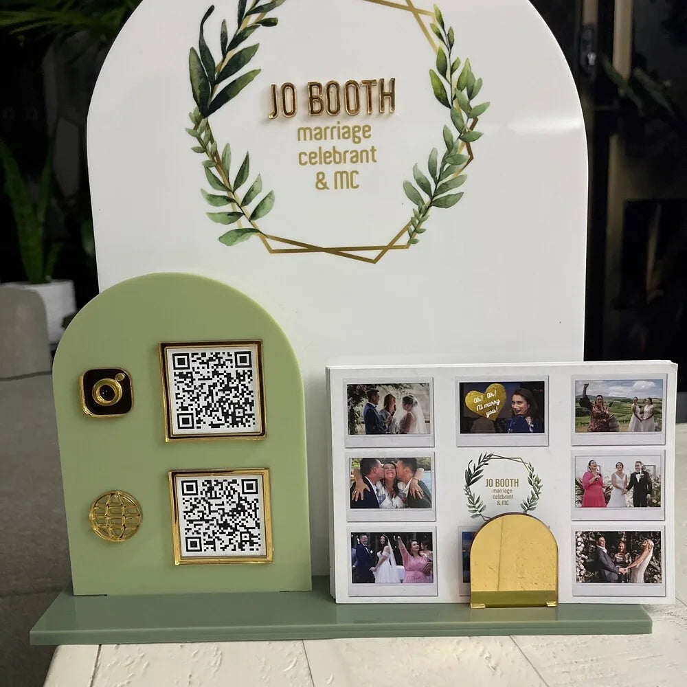 Custom Acrylic Multi QR Code Display Stand | Arched Design | 60 Colours