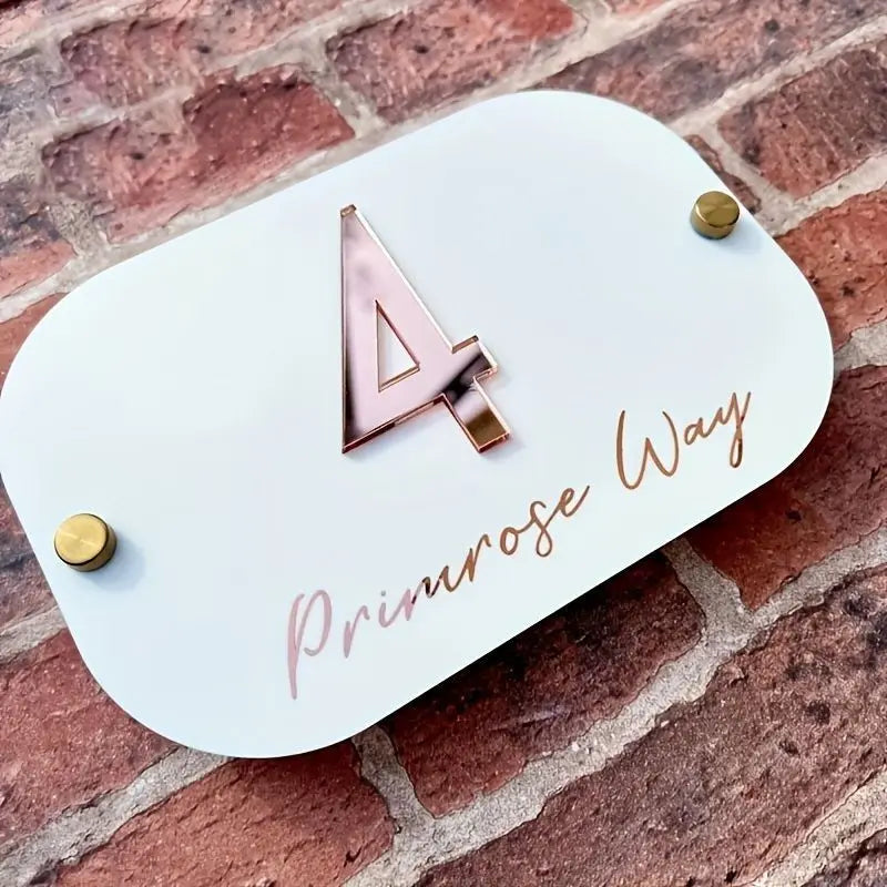 3D CUSTOM ACRYLIC PREMIUM HOUSE DOOR SIGN NUMBER MODERN ADDRESS PLAQUE