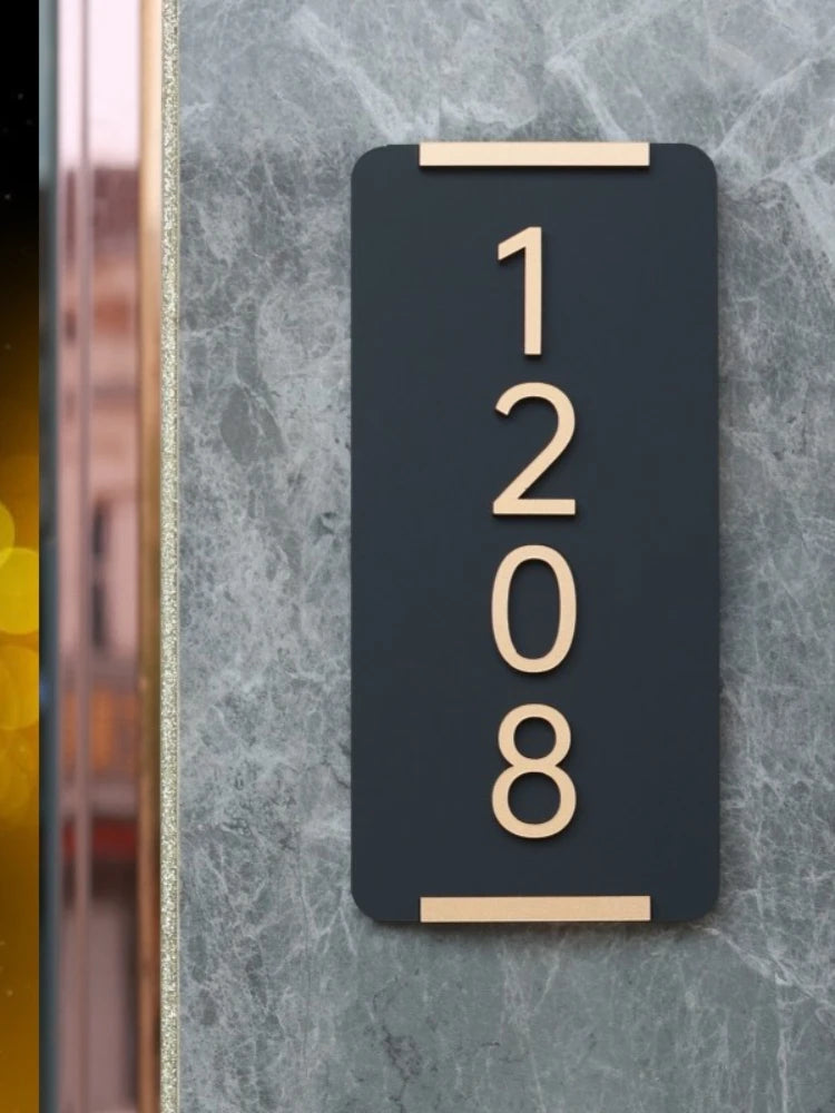 CUSTOM HOUSE SIGN DOOR ADDRESS SIGN 3D ACRYLIC MODERN HOUSE NUMBER PLAQUE STREET SIGN