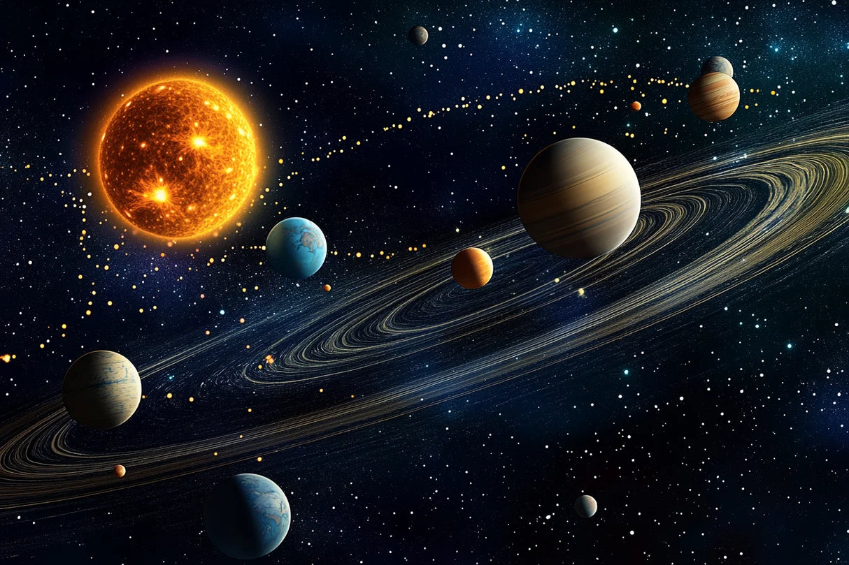 SOLAR SYSTEM SPACE PLANETS VINYL BANNER BACKDROP POSTER BIRTHDAY PARTY DECORATION