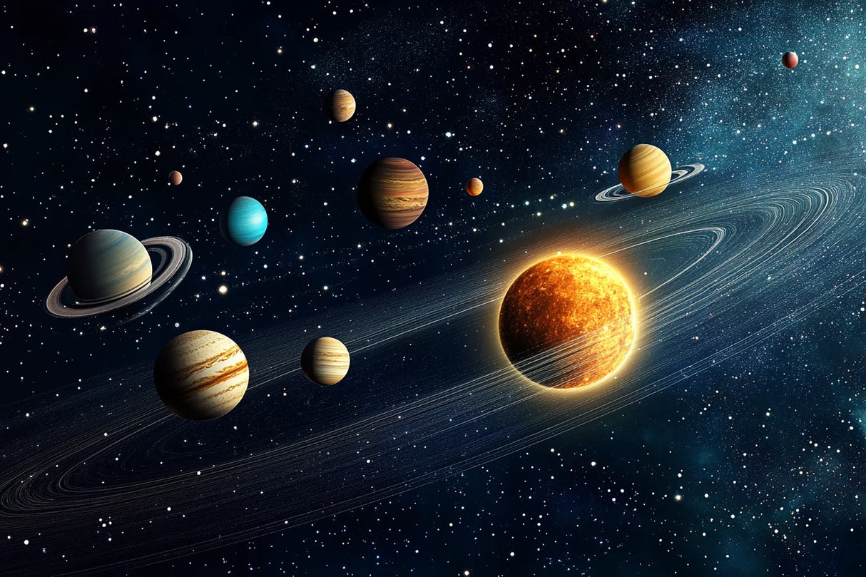 SOLAR SYSTEM SPACE PLANETS VINYL BANNER BACKDROP POSTER BIRTHDAY PARTY DECORATION