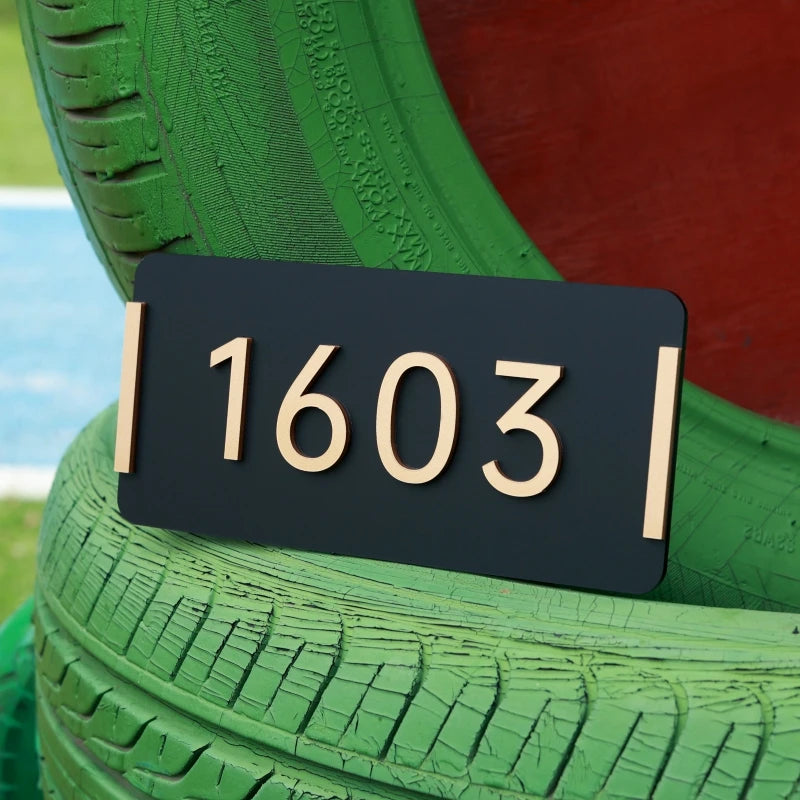 CUSTOM HOUSE SIGN DOOR ADDRESS SIGN 3D ACRYLIC MODERN HOUSE NUMBER PLAQUE STREET SIGN