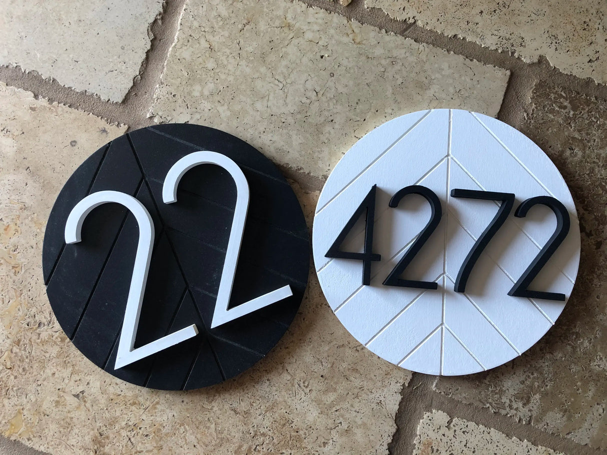 CUSTOM WOODEN WOOD 3D OUTDOOR HOUSE SIGN NUMBER STREET HOUSE ADDRESS MAIL PLAQUE