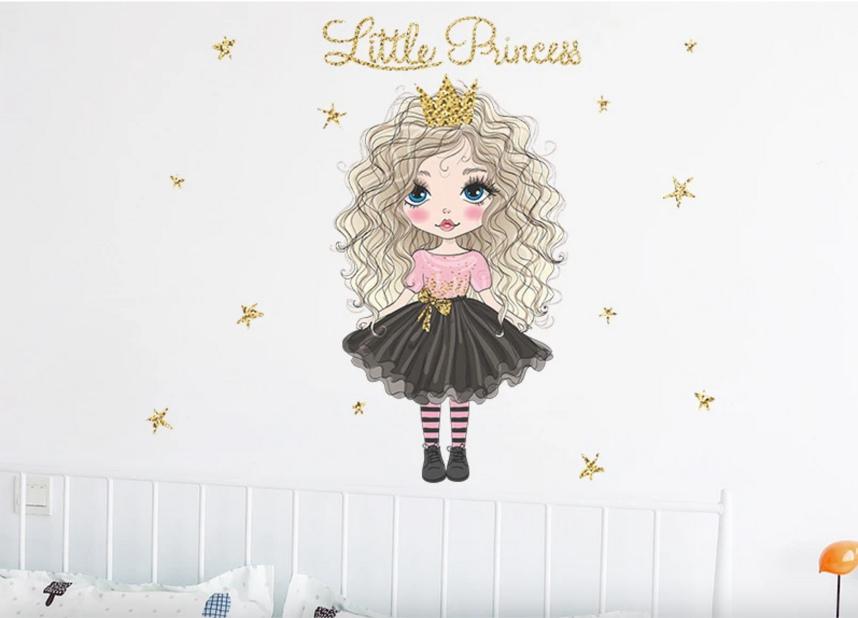 LITTLE PRINCESS BALLERINA TUTU DANCER DANCING STARS 3D WALL STICKER MURAL ART Decal