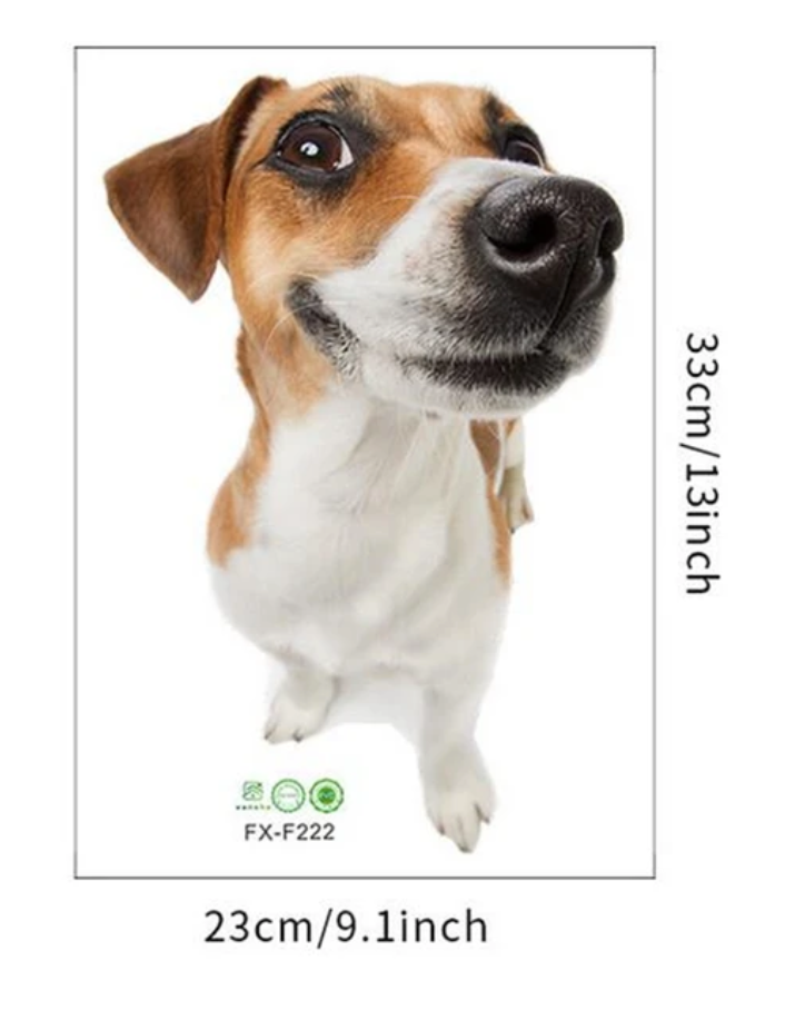 HAPPY PUPPY DOG CORGI BROWN WHITE ANIMALS 3D WALL STICKER MURAL ART Decal