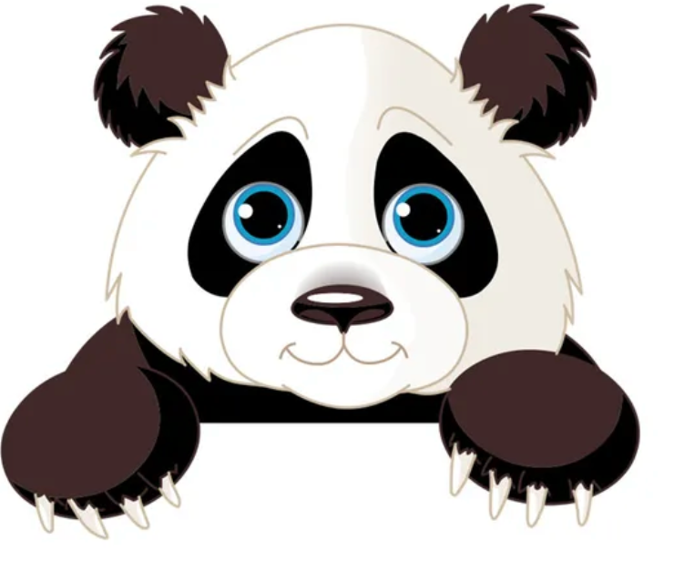 FLUFFY SMILING PANDA BEAR CUTE ANIMALS 3D MINI WALL STICKER MURAL ART Decal