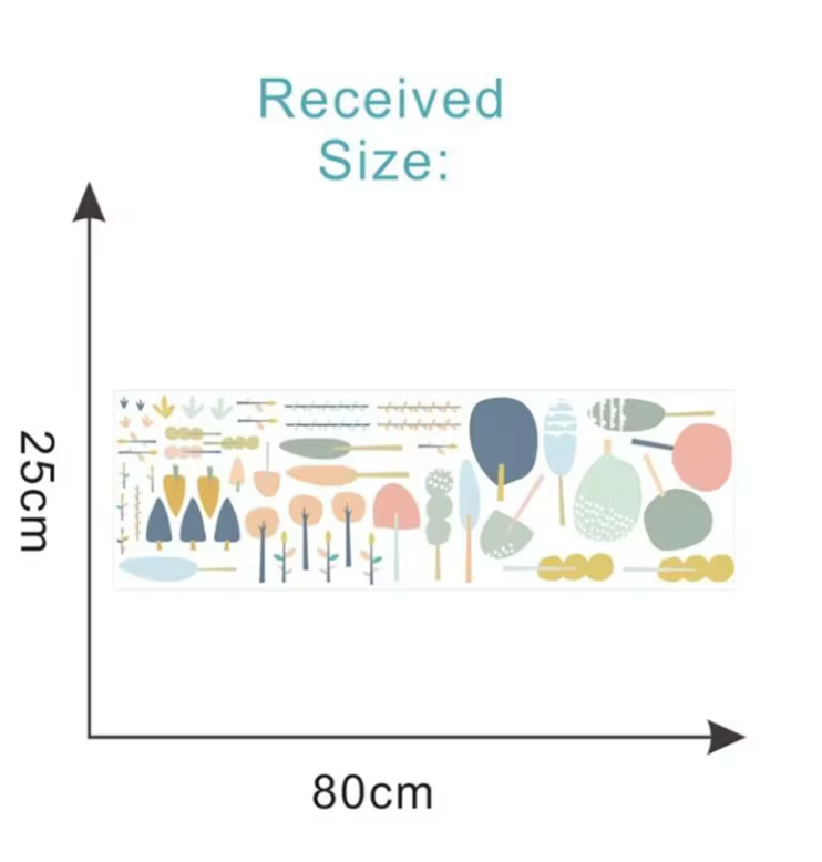 DECORATIVE COLOURFUL TREES NATURE PLANTS CACTUS 3D WALL STICKER MURAL ART Decal