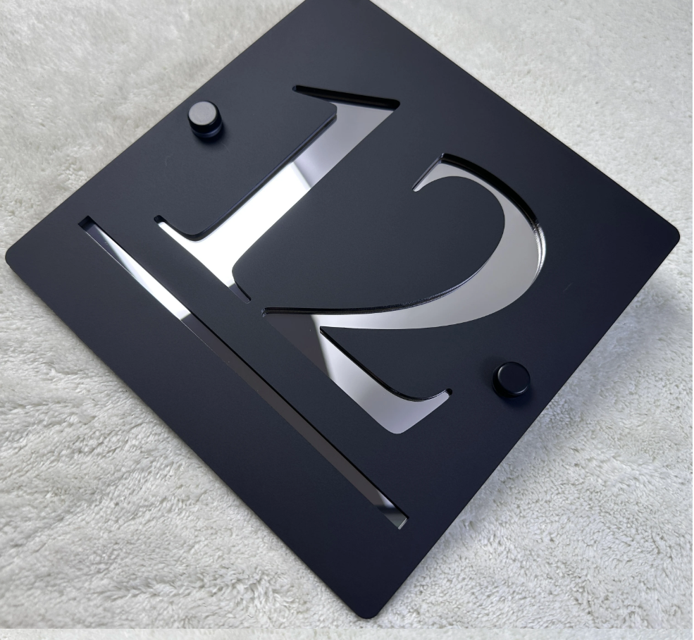 CUSTOM SQUARE HOUSE SIGN NUMBER STREET SIGN ACRYLIC ADDRESS DOOR WALL PLAQUE