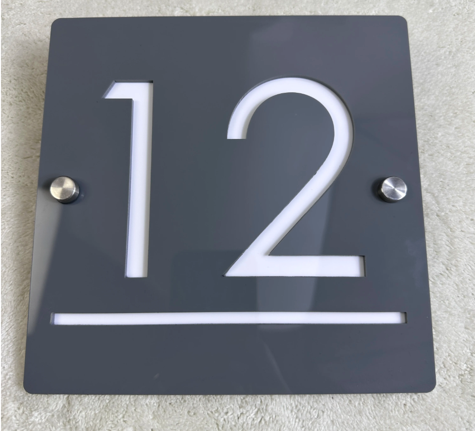 CUSTOM SQUARE HOUSE SIGN NUMBER STREET SIGN ACRYLIC ADDRESS DOOR WALL PLAQUE