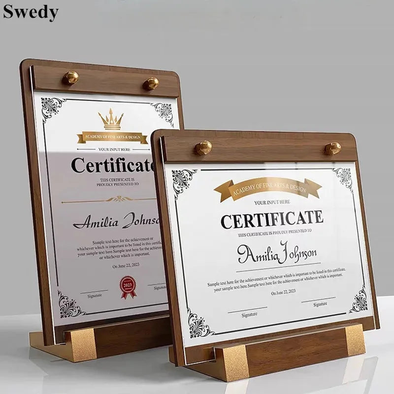 WOODEN ACRYLIC MENU HOLDER ADVERTISING WEDDING FUNCTION DISPLAY STAND A4