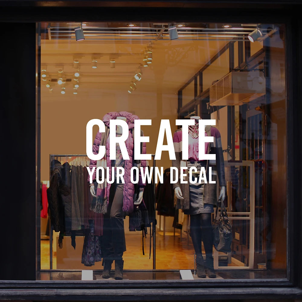 CUSTOM WALL STICKER DECAL PERSONALISED VINYL NAME BUSINESS SIGN