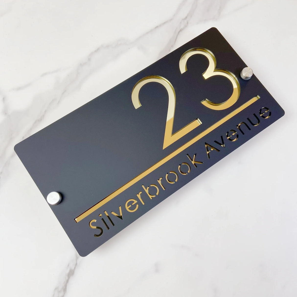 CUSTOM ACRYLIC MODERN HOUSE SIGN NUMBER STREET SIGN ADDRESS DOOR WALL PLAQUE