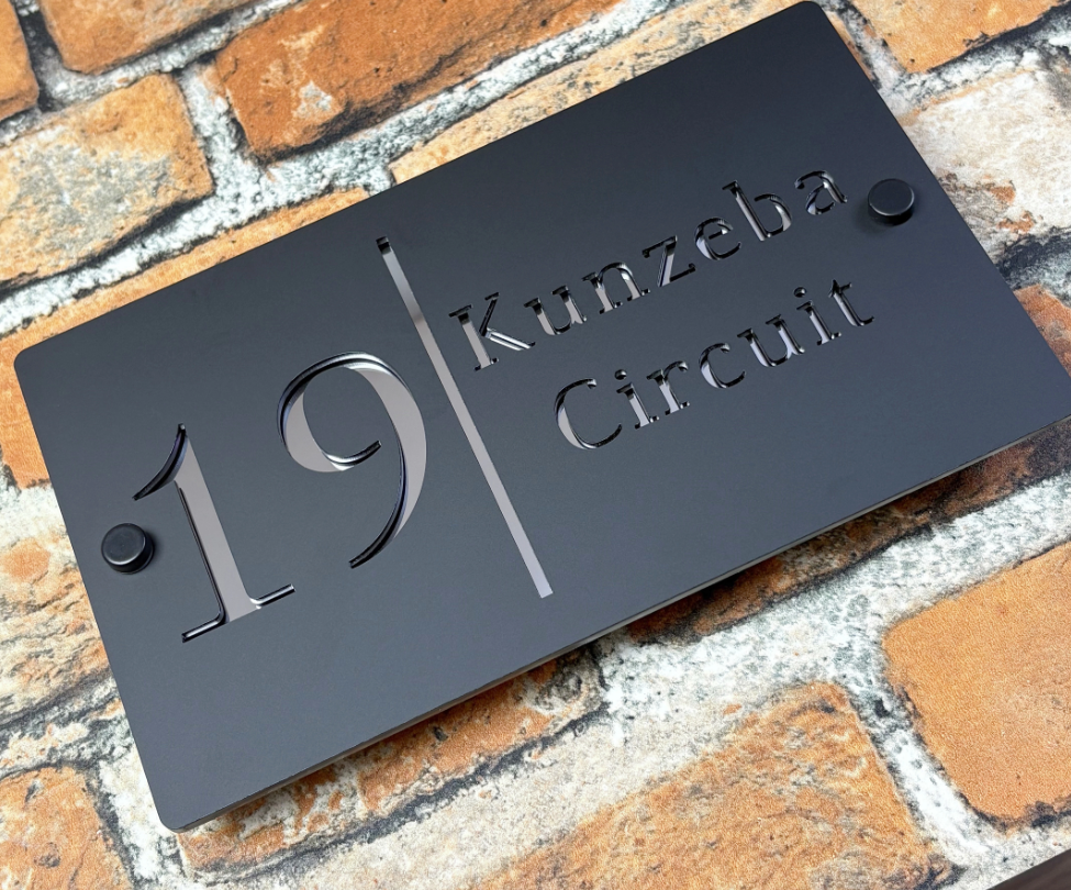 Custom Double-Layer Acrylic House Sign | Personalised Address Plaque