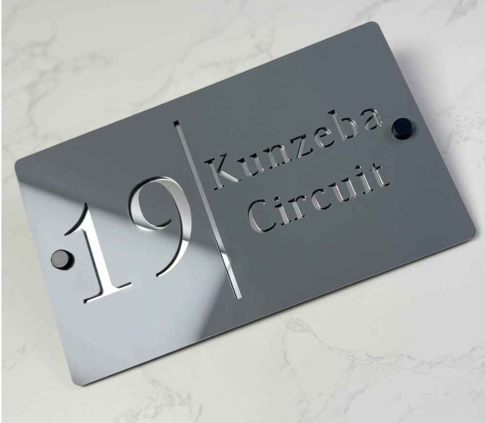 Custom Double-Layer Acrylic House Sign | Personalised Address Plaque