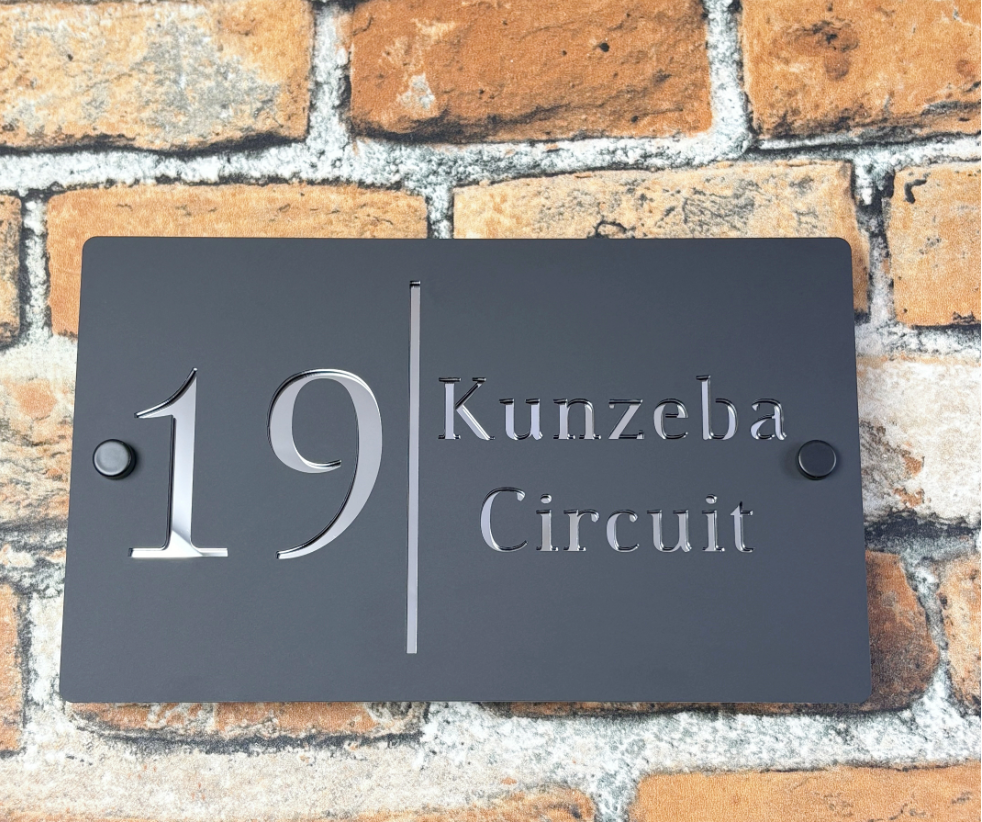 Custom Double-Layer Acrylic House Sign | Personalised Address Plaque