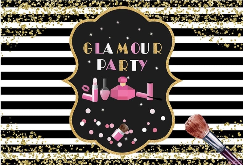 SPA SALON GLAMOUR PERSONALISED BIRTHDAY PARTY BANNER BACKDROP DECORATION
