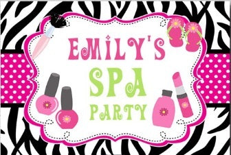 SPA SALON NAIL POLISH LIPSTICK PERSONALISED BIRTHDAY PARTY BANNER BACKDROP