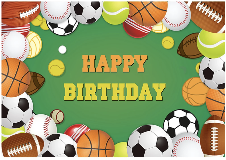 SPORT BASKETBALL SOCCER BASEBALL FOOTBALL TENNIS CRICKET BIRTHDAY PARTY BANNER