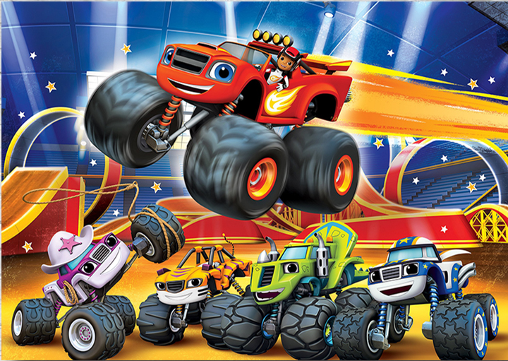 MONSTER TRUCK HUGE PERSONALISED BIRTHDAY PARTY SUPPLIES BANNER BACKDROP