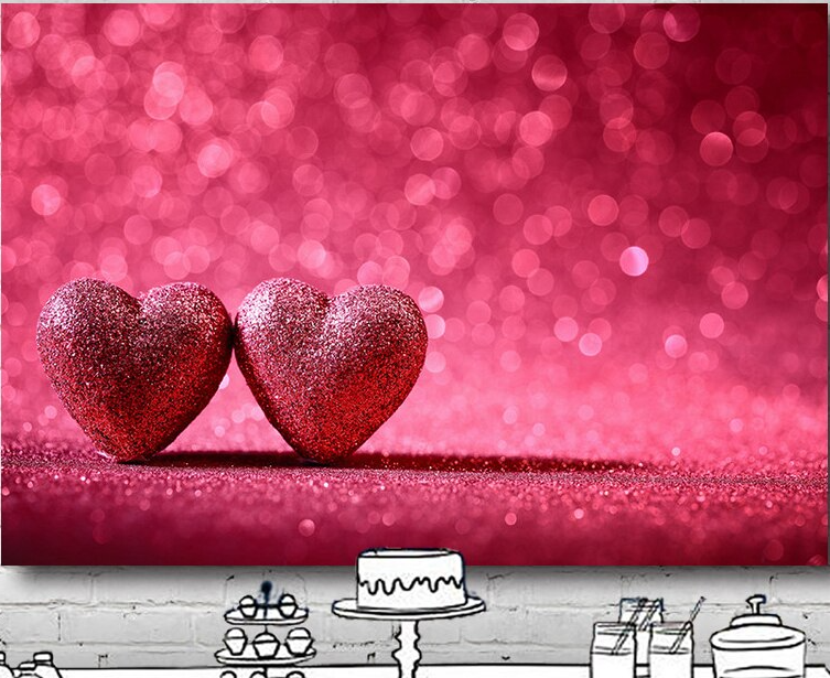 VALENTINES DAY ENGAGEMENT PINK HEART PARTY SUPPLIES BANNER BACKDROP DECORATION
