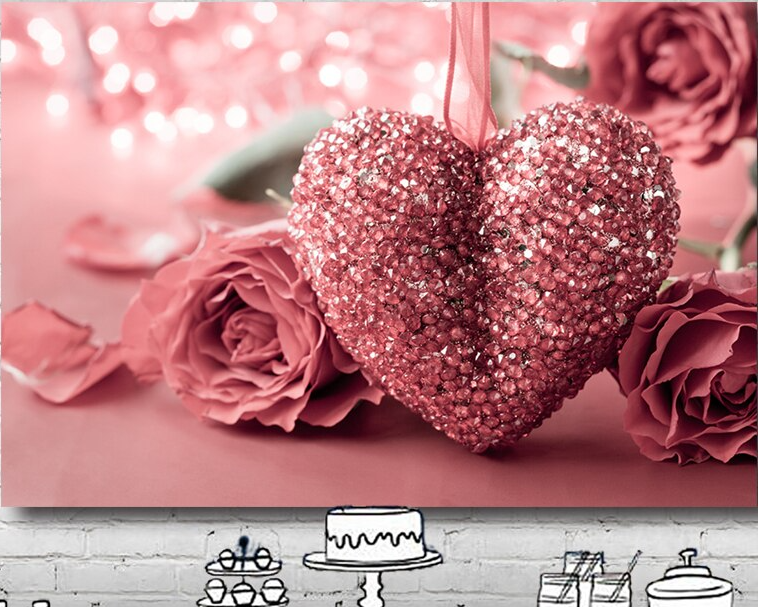 VALENTINES DAY ENGAGEMENT BLUSH PINK HEART PARTY BANNER BACKDROP DECORATION