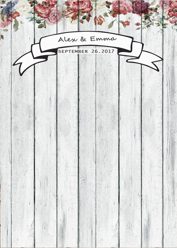 WEDDING ENGAGEMENT BRIDAL WOOD FENCE PERSONALISED BANNER BACKDROP DECORATION