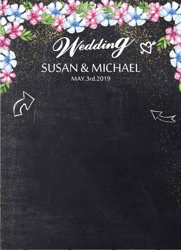 WEDDING ENGAGEMENT BRIDAL BLACK BOARD PERSONALISED BANNER BACKDROP DECORATION