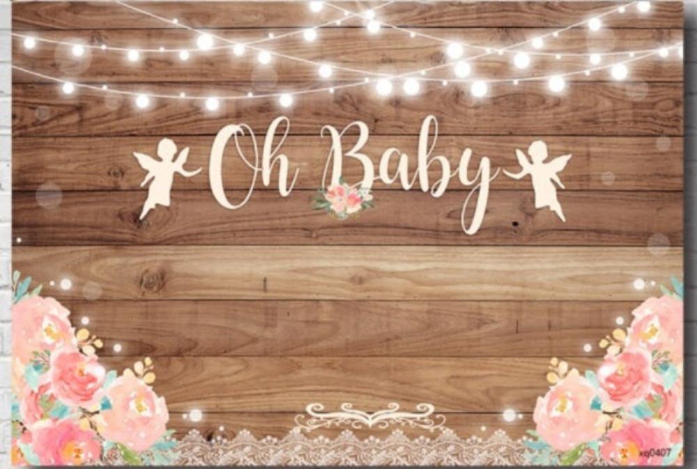 WEDDING ENGAGEMENT BRIDAL SHOWER WOOD FLOWER PERSONALISED BANNER BACKDROP DECORATION