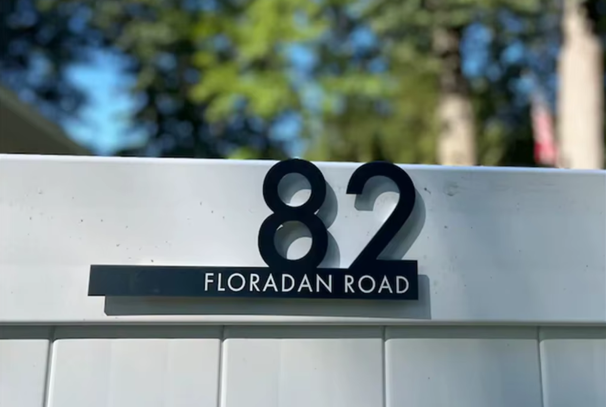 Custom House Sign | Black & White Acrylic Personalised Address Plaque