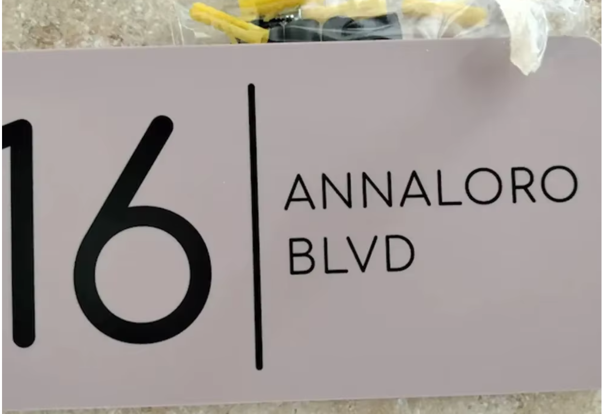 CUSTOM HOUSE SIGN NUMBER STREET SIGN RECTANGLE ACRYLIC ADDRESS DOOR WALL PLAQUE